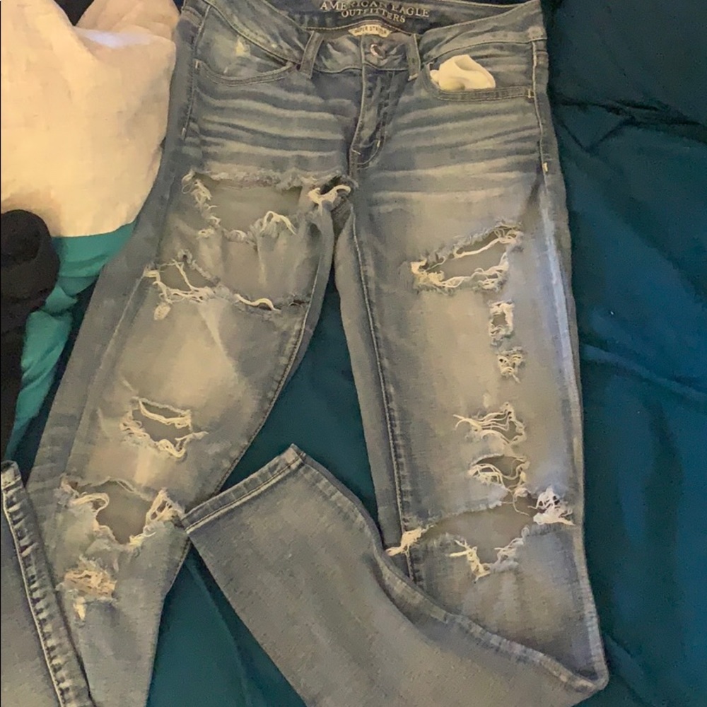 Ripped American eagle jeans